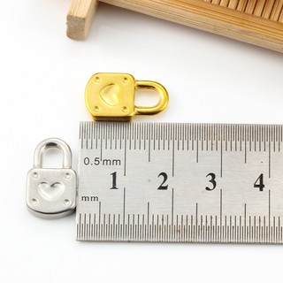 Khóa Thép Không Gỉ Quyến Rũ Cho DIY Trang Sức Làm Vòng Cổ Hip Hop Mặt Dây Chuyền Hình Trái Tim Rỗng Khóa Phụ Kiện