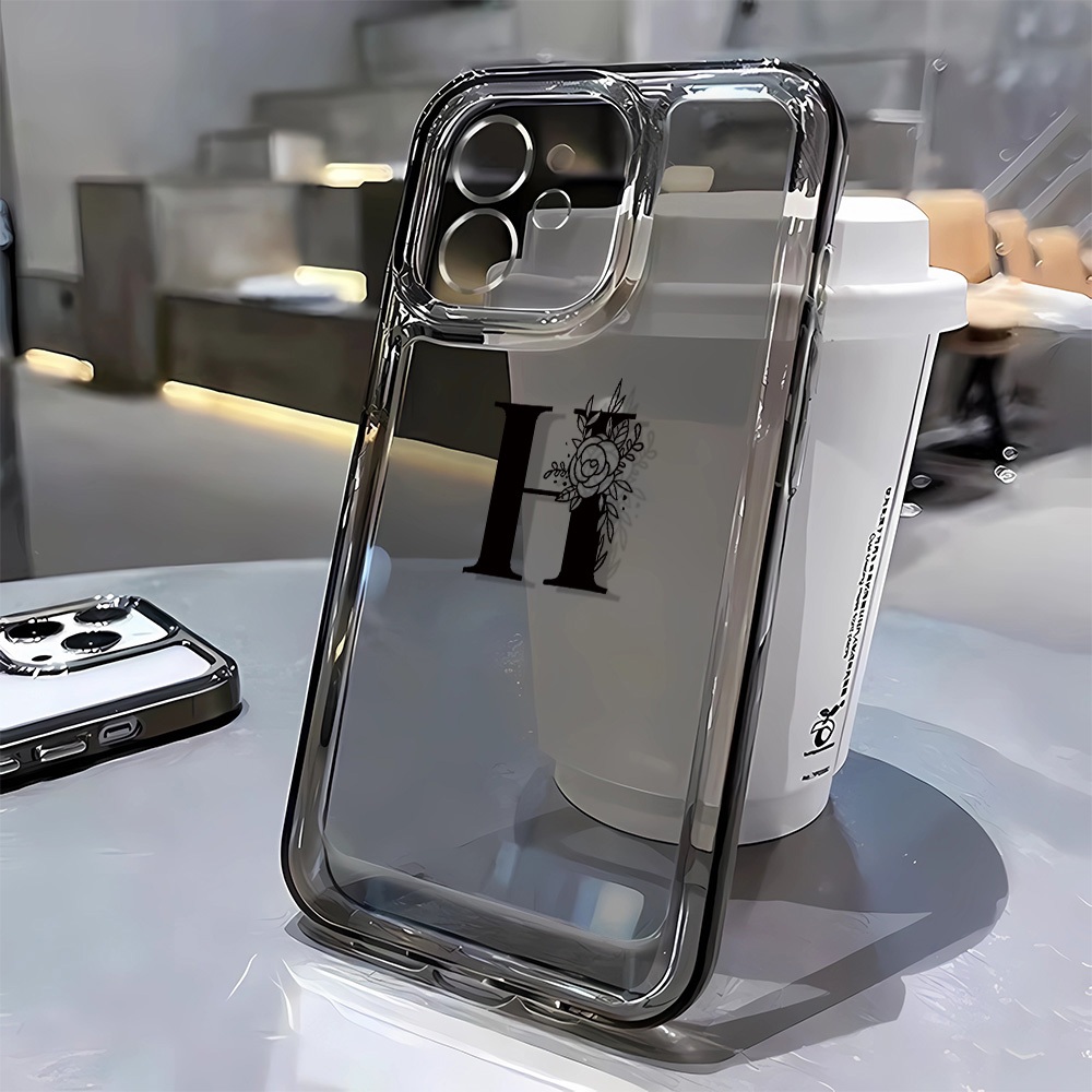 Ốp Điện Thoại Không Gian Chữ H Cho iPhone 7 8 Plus XS Max X XR 14 Pro Max 11 12 13 15 Pro Max SE 2020 Bao Chống Sốc Trong Suốt