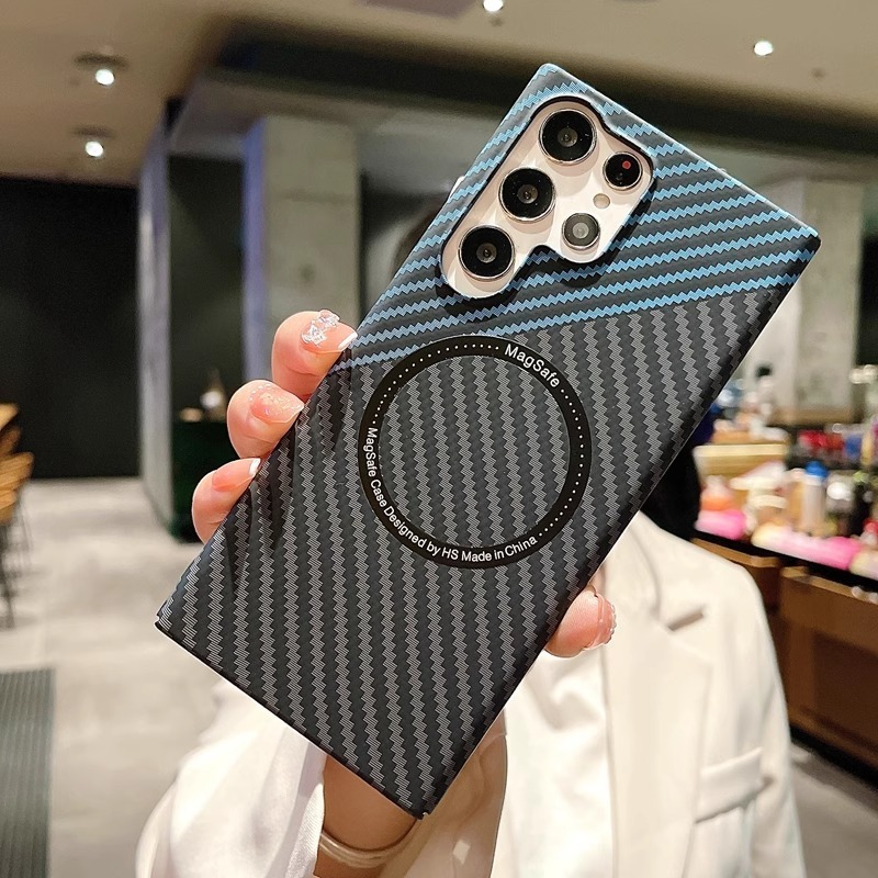 Ốp lưng Samsung S25/S24/S23/S22+ kết cấu sợi carbon cứng siêu mỏng, vỏ chống sốc sang trọng