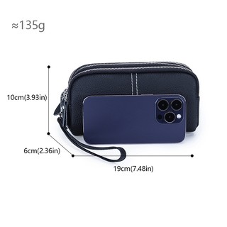Mới Ví Dài Nữ Dung Tích Lớn Ly Hợp Dây Kéo Ba Lớp Đầu Tiên Co