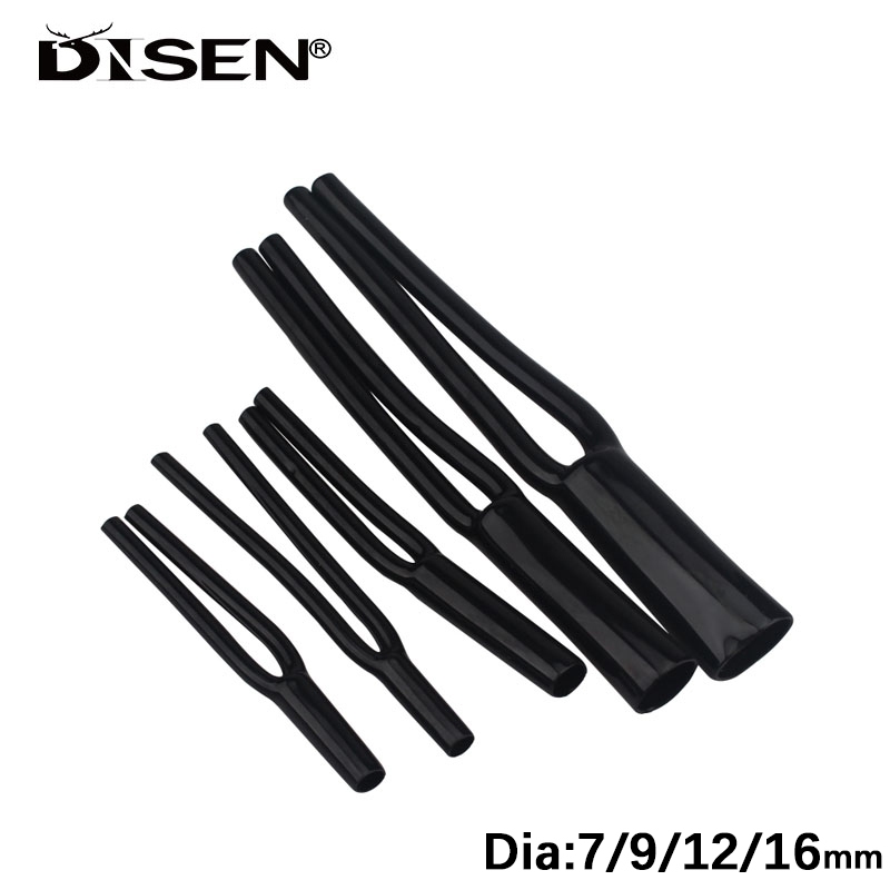 Pvc Y Splitter Ống Tay 7 / 9 / 12 / 16mm Loa Cáp Âm Thanh Dây Cáp HiFi Quần Không Co Màu Đen Cách Nhiệt Dây Điện