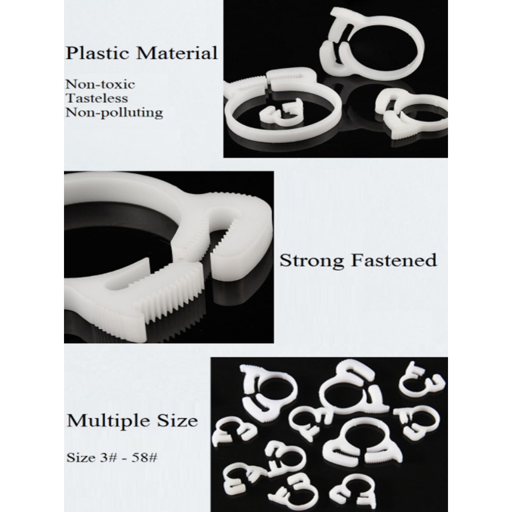 2 / 5 Cái Kẹp Ống 6.1 ~ 34mm Đường Nhựa Ống Nước Kẹp Mạnh Lò Xo Cramps Nhiên Liệu Ống Khí Lắp Dụng Cụ Cố Định