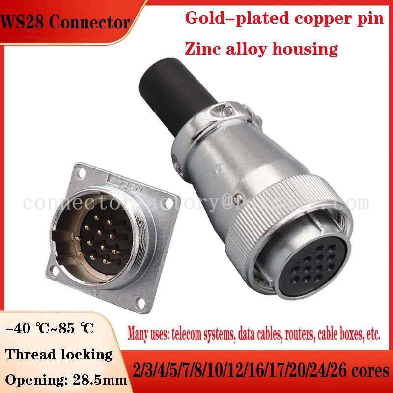 Ws28 ngành công nghiệp hàng không ổ cắm 2-3-4-5-5-6-7-8-10-12-16-17-20 ...