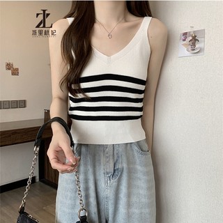 ZHELIHANGFEI Áo Len Hai Dây Cổ Chữ V Thời Trang Dành Cho Nữ