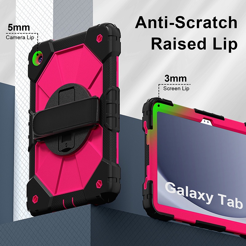 Ốp Chống Sốc Chắc Chắn Cho Samsung Tab A9 X110 X115 A9 + A9 Plus X210 X215 360° Hộp đựng máy tính bảng dây đeo tay xoay