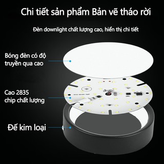 Đèn ốp trần nổi đèn ống bơ 3 Màu 5W 10W 15W 25W 220V Phòng khách Phòng ngủ Đèn âm trần Đèn trang trí