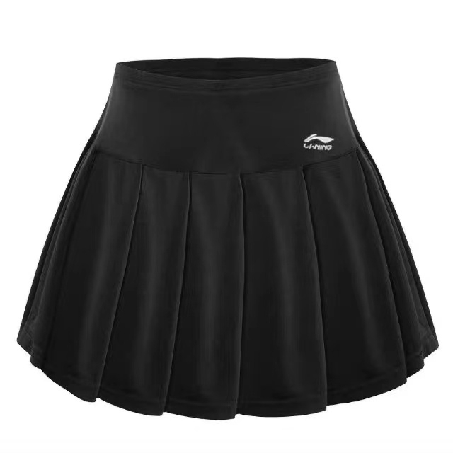 Li Ning Quần Short Nữ Mùa Hè 2024 Mới Nhanh Khô Thoải Mái Giả Hai Mảnh Thi Đấu Tập Váy