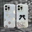 Ốp điện thoại sang trọng Camellia nơ cho iphone 15 Pro Max 14 Pro Max 13 Pro Max i13 13pro i11 12 Pro Max Vỏ bảo vệ