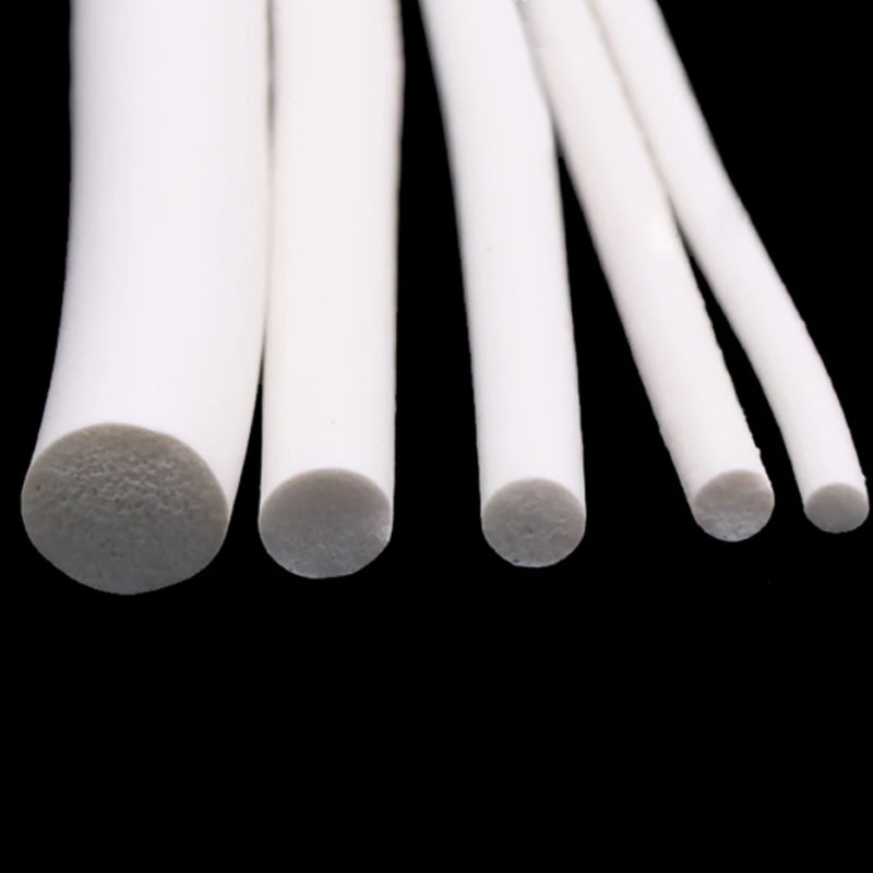 1 Mét Cao Su Silicon Xốp Dải Tròn Dia2-15 Mm Trắng Xốp Backer Thanh Cói Dải VMQ Tạo Bọt Dây