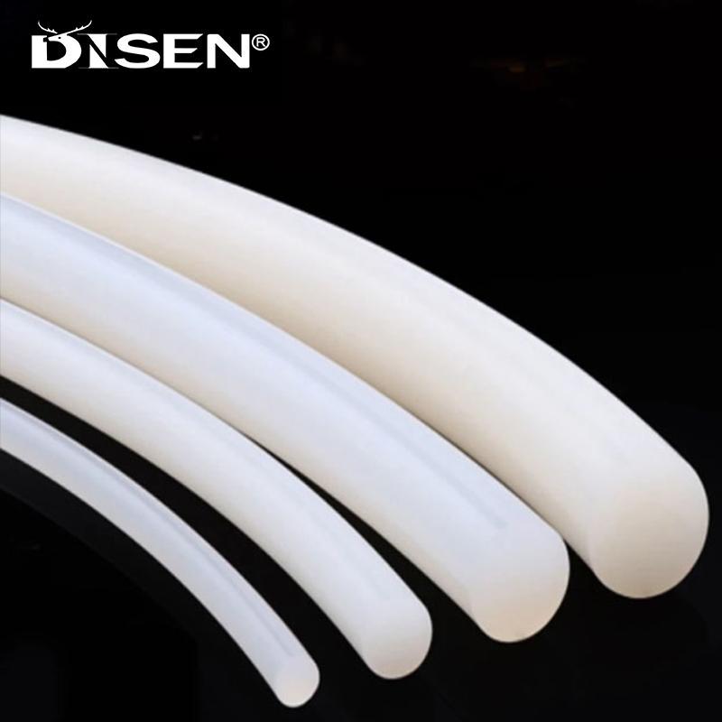 1meter Dây Silicon Chắc Chắn Dia 1mm-25mm Miếng Đệm Cao Su Trắng Viền Miếng Lót Dải O Vòng Chống Thấm Nước Chịu Nhiệt Độ Cao