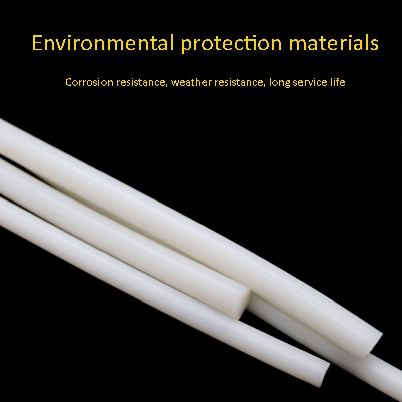 1meter Dây Silicon Chắc Chắn Dia 1mm-25mm Miếng Đệm Cao Su Trắng Viền Miếng Lót Dải O Vòng Chống Thấm Nước Chịu Nhiệt Độ Cao