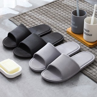 Dép đi trong nhà, văn phòng nam nữ, dép lê bằng cao su dẻo đúc nguyên khối mềm nhẹ, chống trơn slippers【Chiosala12】