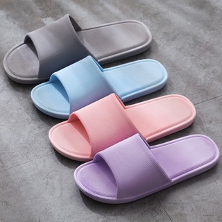 Dép đi trong nhà, văn phòng nam nữ, dép lê bằng cao su dẻo đúc nguyên khối mềm nhẹ, chống trơn slippers【Chiosala12】