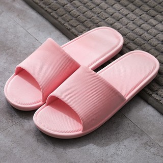 Dép đi trong nhà, văn phòng nam nữ, dép lê bằng cao su dẻo đúc nguyên khối mềm nhẹ, chống trơn slippers【Chiosala12】