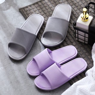 Dép đi trong nhà, văn phòng nam nữ, dép lê bằng cao su dẻo đúc nguyên khối mềm nhẹ, chống trơn slippers【Chiosala12】