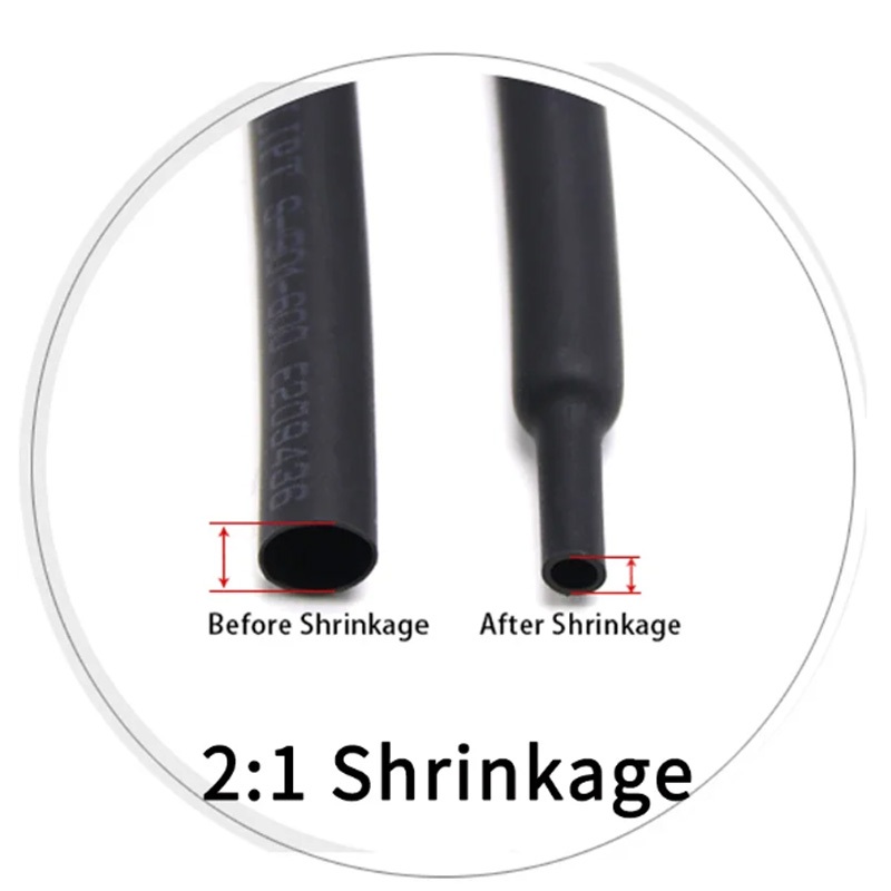 Dia 6-18mm Polyolefin Thu Nhỏ Các Loại Ống Co Nhiệt Dây Cáp Cách Nhiệt Ống Tay 2: 1