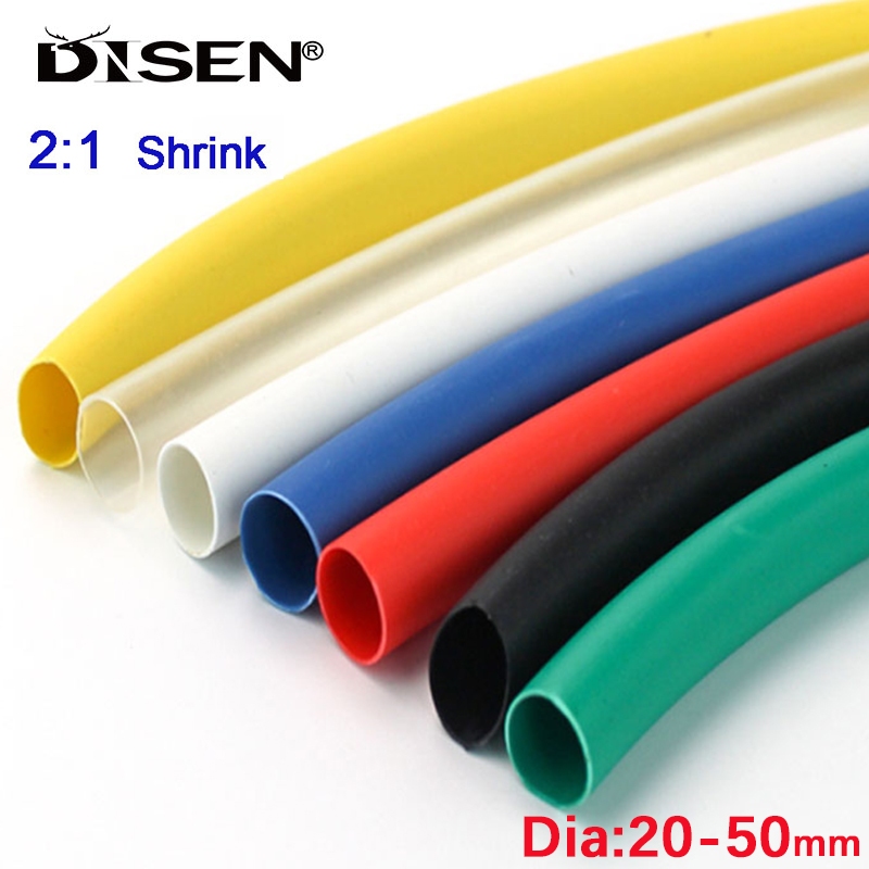Bộ ống co nhiệt co lại các loại Polyolefin cách nhiệt tay 2: 1 DIY Sửa chữa dây thu nhỏ ống Dia 20-50mm