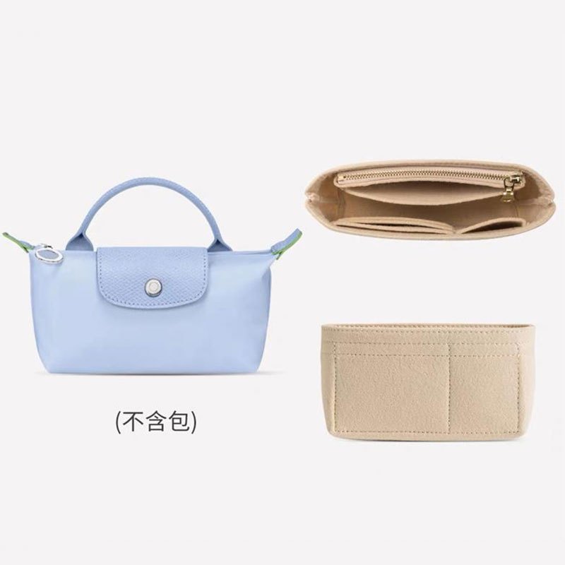 Thích hợp cho Longchamp Tote nỉ lót tách túi phân loại túi bên trong túi lưu trữ DIY