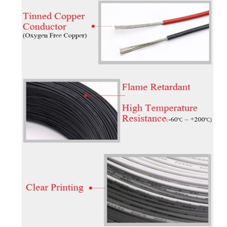 1 / 2 / 5 Mét UL1332 Dây PTFE 28 / 26 / 24 / 22 / 20 / 18 / 16 / 14 / 12 AWG FEP Cáp Điện Tử Nhiệt Độ Cao Cách Nhiệt Đồng Đóng Hộp Cho Máy In 3D