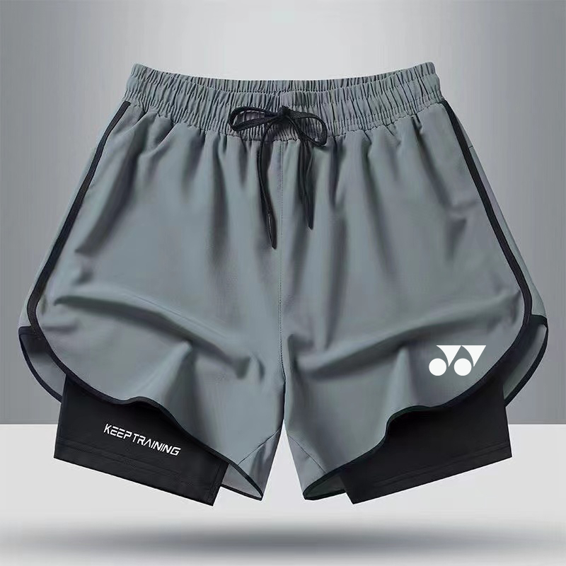 Mới YONEX 2024 Quần Tennis Mùa Hè Nam Nữ Đường Đua Và Cánh Đồng Thoải Mái Nhanh Khô Giả Hai Mảnh Thi Đấu Huấn Luyện Quần Short Thể Thao