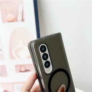 Ốp lưng siêu mỏng trong suốt/mờ từ tính cho Samsung Galaxy Z Fold 6/5/4/7, vỏ cứng thân thiện da