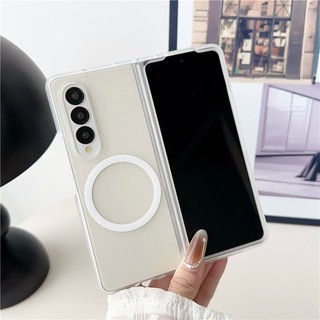 Ốp lưng siêu mỏng trong suốt/mờ từ tính cho Samsung Galaxy Z Fold 6/5/4/7, vỏ cứng thân thiện da