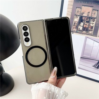 Ốp lưng siêu mỏng trong suốt/mờ từ tính cho Samsung Galaxy Z Fold 6/5/4/7, vỏ cứng thân thiện da