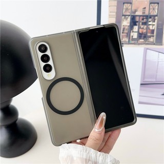 Ốp lưng siêu mỏng trong suốt/mờ từ tính cho Samsung Galaxy Z Fold 6/5/4/7, vỏ cứng thân thiện da