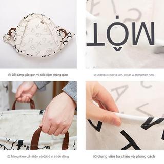 Sọt Vải Giỏ Vải Canvas Đa Năng Đựng Đồ, Quần Áo, Đồ Chơi Chống Thấm Nước Fabric Basket【Chiosala12】