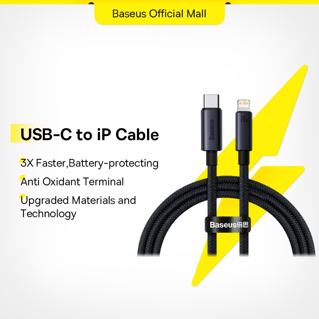 Cáp sạc Baseus PD 20W từ cổng USB C qua L thích hợp cho Phone 13 12 Pro X XS
