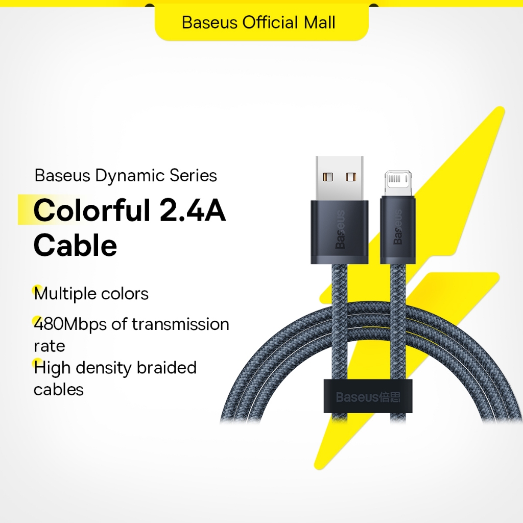 Cáp sạc dữ liệu USB Baseus cho iPhone 13 12 11 Pro Max X XR XS 8 7 6s 6 ...