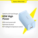 Bộ sạc nhanh Baseus GaN3 Pro 65W 2C+U QC4+ PD3.0 AFC cho máy tính xách tay13 Huawei P40 — ảnh 1