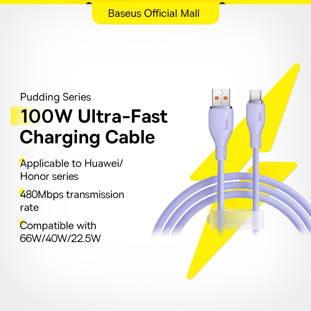 Ảnh Cáp sạc nhanh BASEUS 100W USB Type C 6A 1