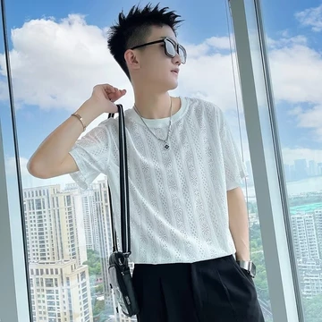 Áo Thun Cổ Tròn Phong Cách Hàn Quốc Đơn Giản Thời Trang Cho Nam T Shirt Nam ÁO Thun Nam Tay NgắN ÁO Thun MàU Đen ÁO Form RộNg ÁO Nam ĐẹP ÁO Thun Nam Cổ TròN Thun Nam Cổ TròN ÁO Thun 