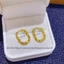 Bông tai titan cao cấp nữ mạ vàng 24k không gỉ thiết kế hoạ tiết lấp lánh thời trang trẻ trung phong cách hàn quốc