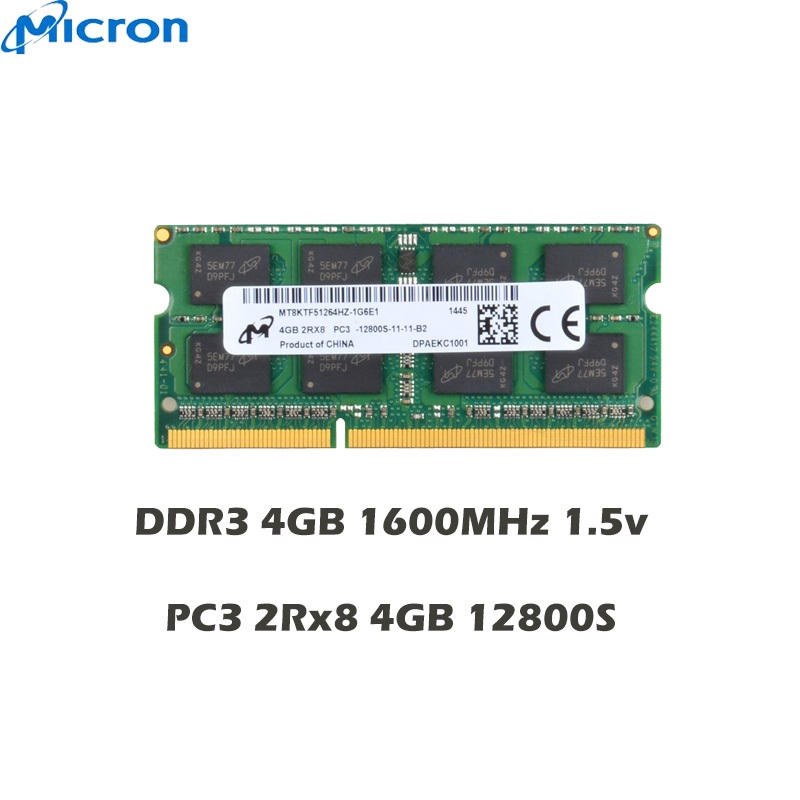 Micron laptop RAM DDR3 DDR3L 4GB 8GB 1333 1600 MHz laptop Nhớ SODIMM  PC3-12800S PC3L