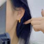 Bông tai titan cao cấp nữ mạ vàng 24k không gỉ thiết kế hoạ tiết lấp lánh thời trang trẻ trung phong cách hàn quốc