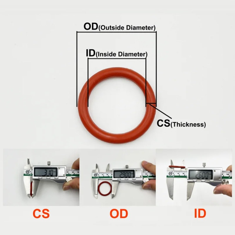 5 Chiếc Vòng Silicon Đỏ Gioăng CS 4mm OD 15 ~ 90mm Silicon O Ring Gioăng Thực Phẩm Cao Su O-Ring VMQ Các Loại Hvac Dụng Cụ