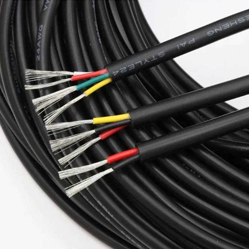 1meter 18-28 AWG UL2464 Cáp Dây Vỏ Cáp Tín Hiệu Đồng 2 3 4 5 6 7 8 10 Core Dây Âm Thanh Điện Tử Mềm