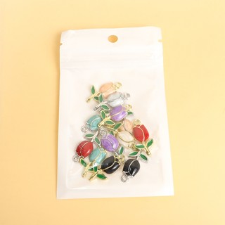 10 Chiếc Nhiều Màu Tulip Men Nhỏ Giọt Dầu Quyến Rũ Thời Trang Và Mắt-Catching Hoa Mặt Dây Chuyền Cho DIY Xương Đòn Dây Chuyền Vòng Cổ Vòng Tay Bông Tai - Phụ Nữ Đáng Yêu Món Quà Trang Sức Thanh Lịch