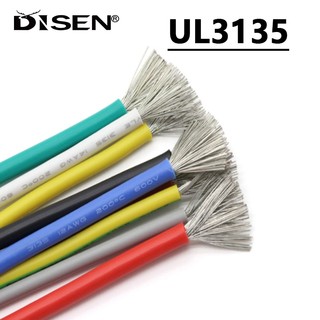 1 / 2 / 5M UL3135 Dây cách nhiệt bằng cao su silicon mềm Đồng đóng hộp 30 28 26 24 22 20 18 16 14 12 AWG Dây cáp chịu nhiệt độ cao