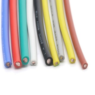 1 / 2 / 5M UL3135 Dây cách nhiệt bằng cao su silicon mềm Đồng đóng hộp 30 28 26 24 22 20 18 16 14 12 AWG Dây cáp chịu nhiệt độ cao