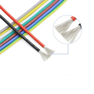 1 / 2 / 5M UL3135 Dây cách nhiệt bằng cao su silicon mềm Đồng đóng hộp 30 28 26 24 22 20 18 16 14 12 AWG Dây cáp chịu nhiệt độ cao