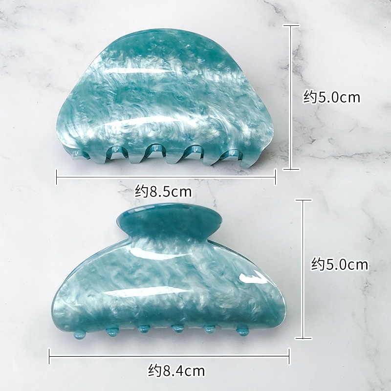 [Flash sales] Kẹp Tóc Vân Đá Xà Cừ Hình Bán Nguyệt Xinh Xắn Phụ Kiện Tóc Xu Hướng Nữ Và Bé Gái Empoli