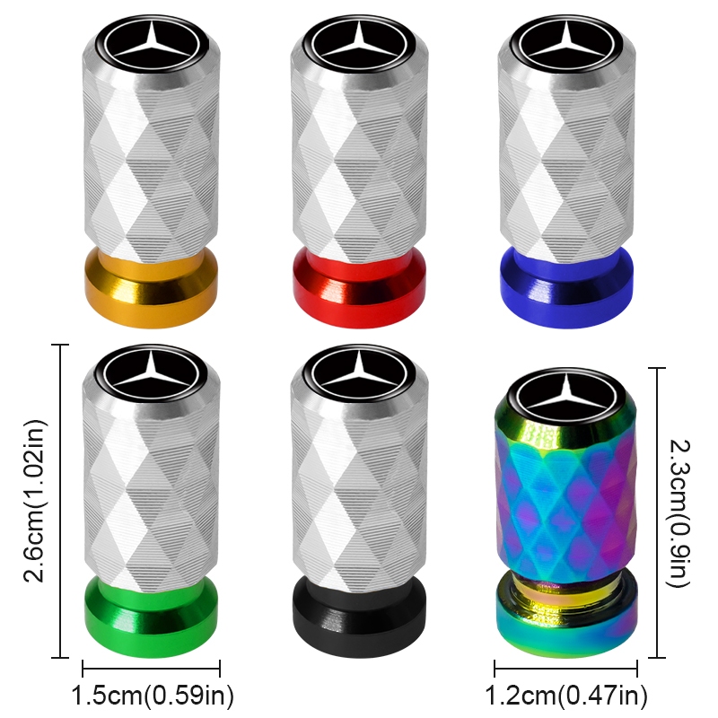 Bộ 4 Nắp Van Bánh Xe Hơi Chống Rò Rỉ Bằng Hợp Kim Nhôm Cho mercedes benz class w212 w211 w210 w203 w204 w205 cla glk cls a c e