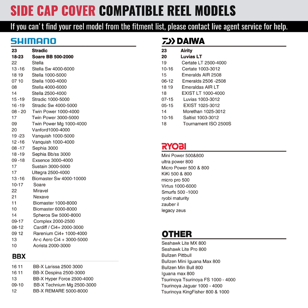 Ảnh Gomexus Fishing Reel Side Cap Cover Sử dụng cho Shimano Stradic Stella Twin Power Daiwa Certified Tồn tại cuộn quay 1