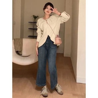 Áo Sơ Mi Nữ Dài Tay Dáng Rộng Phong Cách Hàn Quốc Baju Baju Wanita Lengan Panjang Hàng Mới Có Sẵn