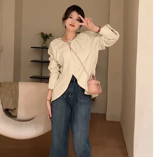 Hàng Mới Về Áo Sơ Mi Dài Tay Dáng Rộng Phong Cách Hàn Quốc Baju Wanita Lengan Panjang Hàng Mới Dành Cho Bạn Nữ