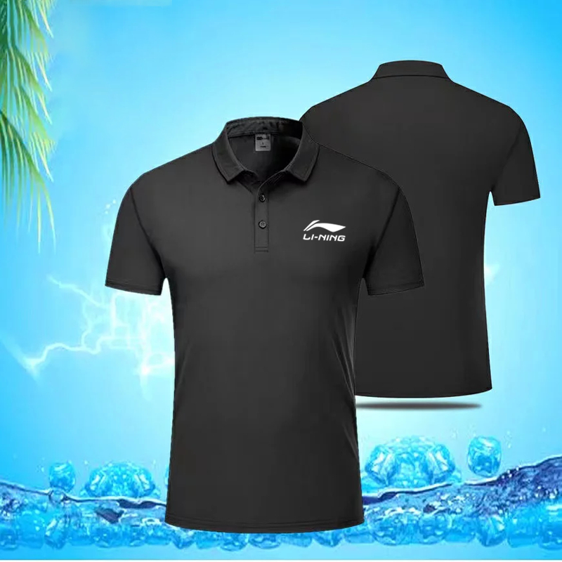 2024 Mới Li Ning POLO Áo Sơ Mi Cầu Lông Thoải Mái Nam Nữ Nhanh Khô Thoáng Khí Tay Ngắn Quần Vợt Bóng Chuyền Ngoài Trời Chạy Bộ Thể Thao Top