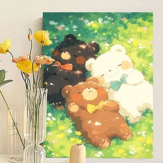 MOZI✨30 * 40cm / 40 * 50cm gấu mùa xuân tranh tô màu theo số tranh số hóa tranh sơn dầu số hoá tranh sơn dầu số hóa bts Mùa Xuân Gấu Tự Làm Kỹ Thuật Số Tranh Đổ Đầy Tranh Vẽ Tay Tranh Acrylic Tranh Sơn Màu Giải Nén Tranh Sơn Dầu Sơn Màu Tranh
